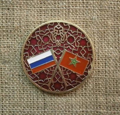 значок два флага Россия Азия