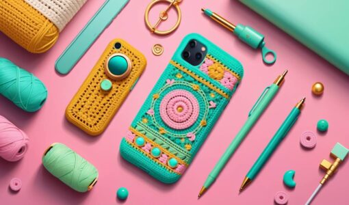 Чехол для телефона, связанный крючком