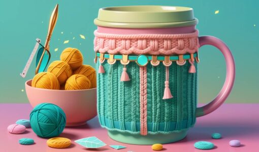 Вязаный чехол на кружку