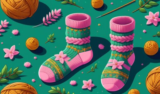 Теплые носки или следки спицами